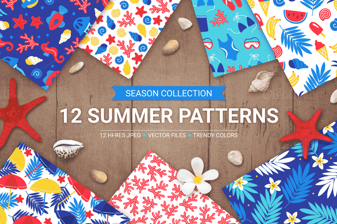 12 Summer Seamless Patterns-min