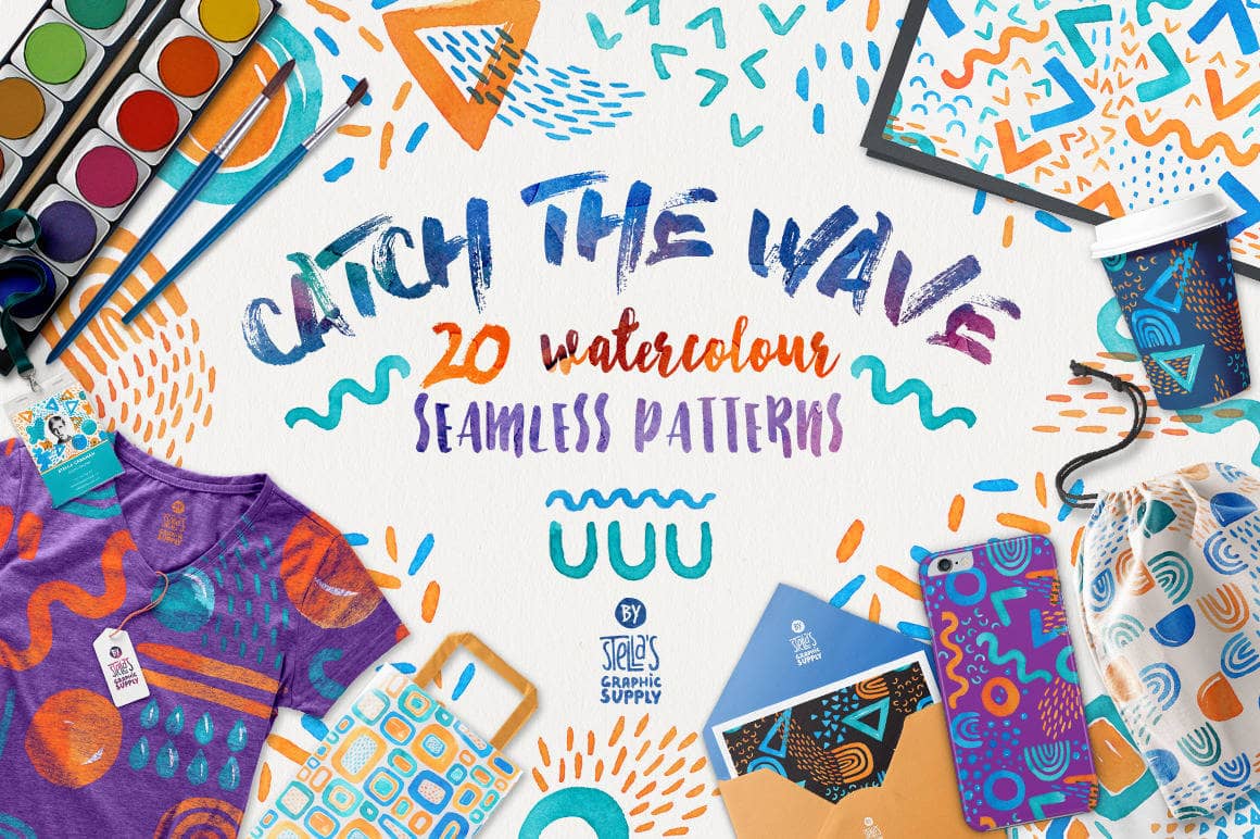 Catch the Wave, Seamless Patterns (1)-min