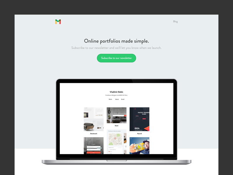 Material Landing Page by Aleksi Tappura