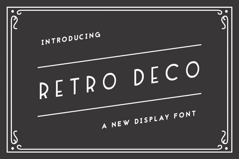 A handcrafted art deco inspired font with a modern twist.