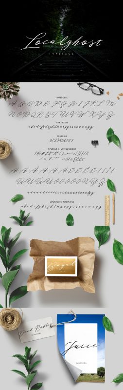 introducing Localghost typeface , using style signature lettering script. Localghost typeface a beautiful for logotype, website header, fashion design, header magazine, header mail and any more.