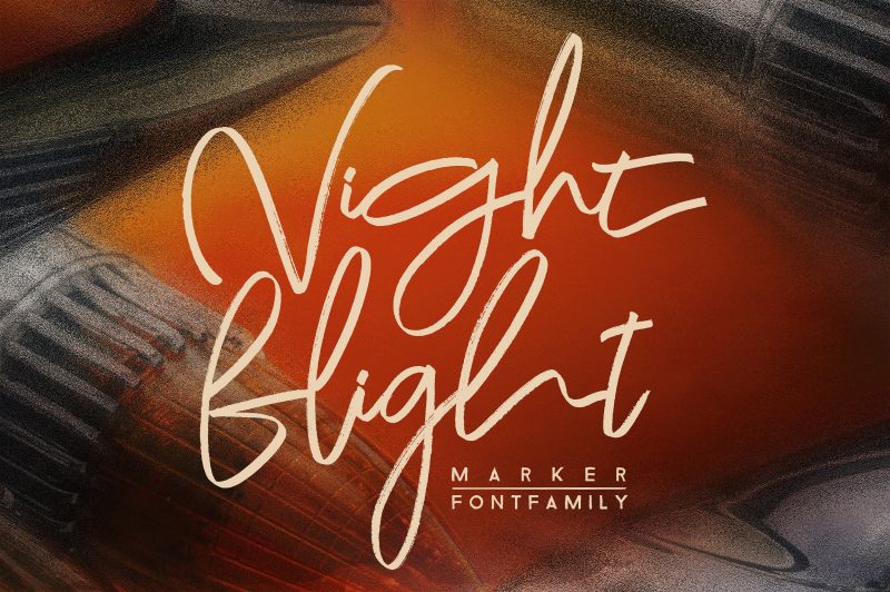  The modern, elegant 'Night flight' font family is a marker font that offers you numerous combinations to make a design.