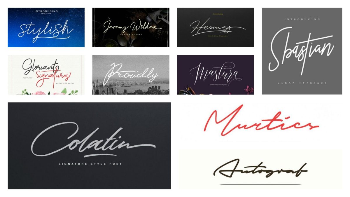 Download 50 Signature Fonts To Improve Your Designs Inspirationfeed