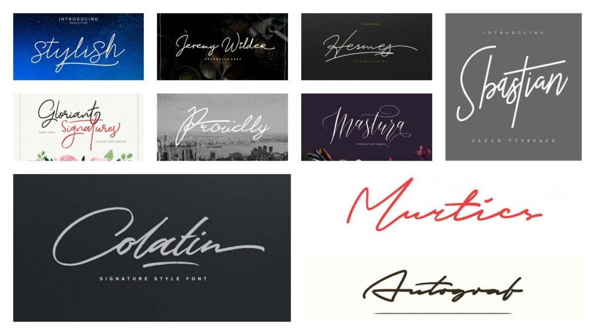 30 Signature Fonts to Improve Your Designs - Inspirationfeed