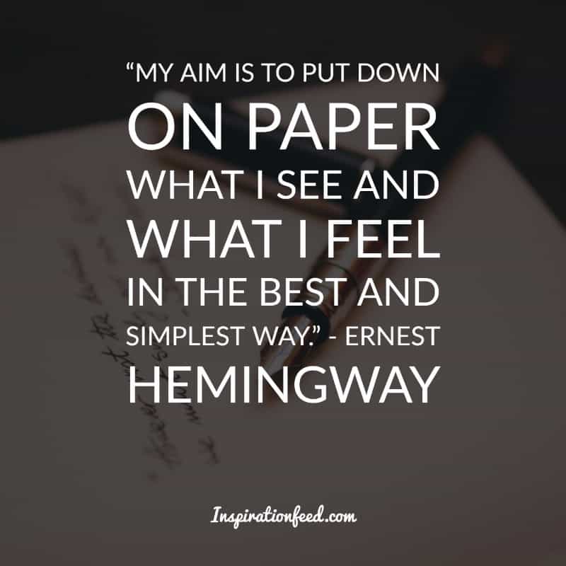 Ernest Hemingway citate