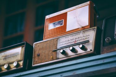 Vintage Radios inside an Antique Store