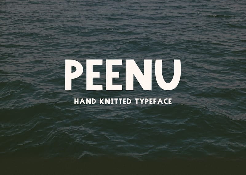 Peenu – Free Hand-Knitted Typeface-min