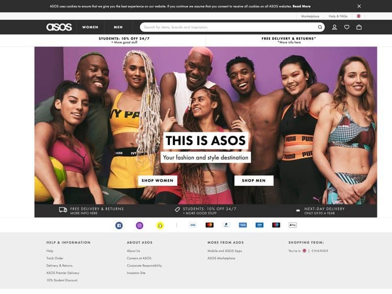 asos online shopping