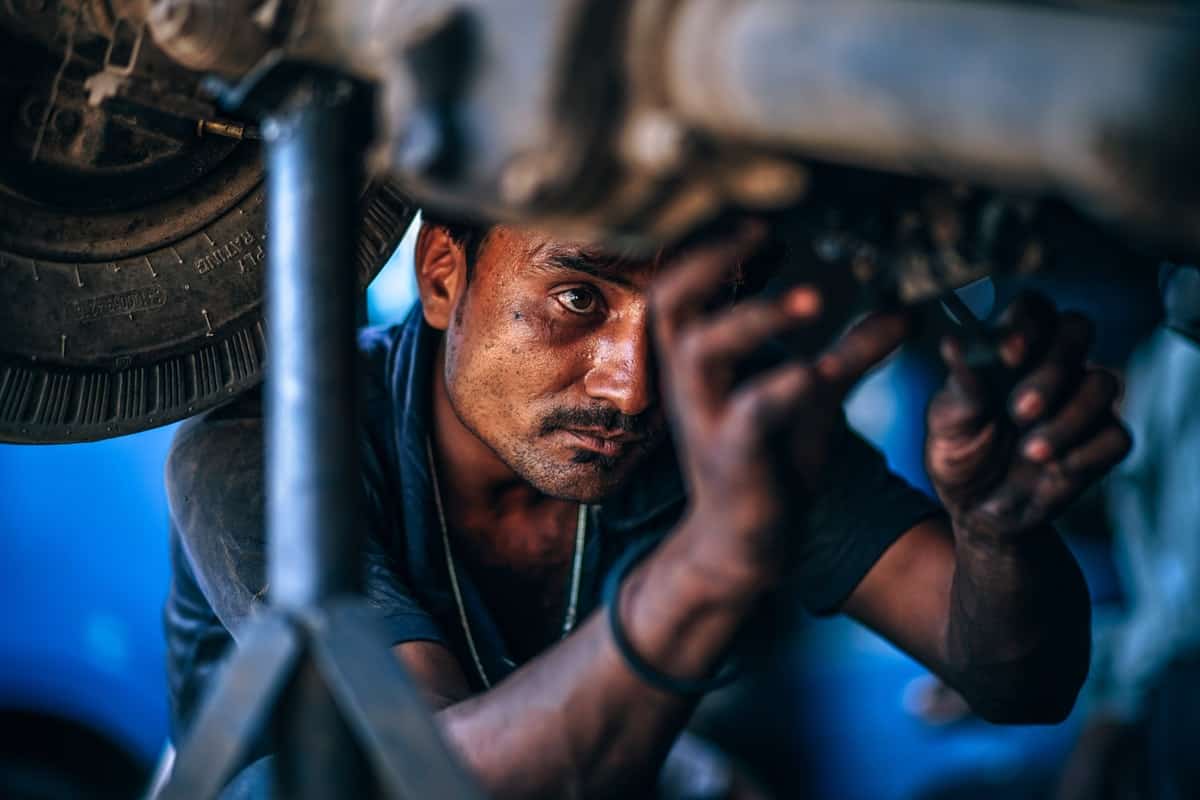 Automotive repair shop in pushkar india