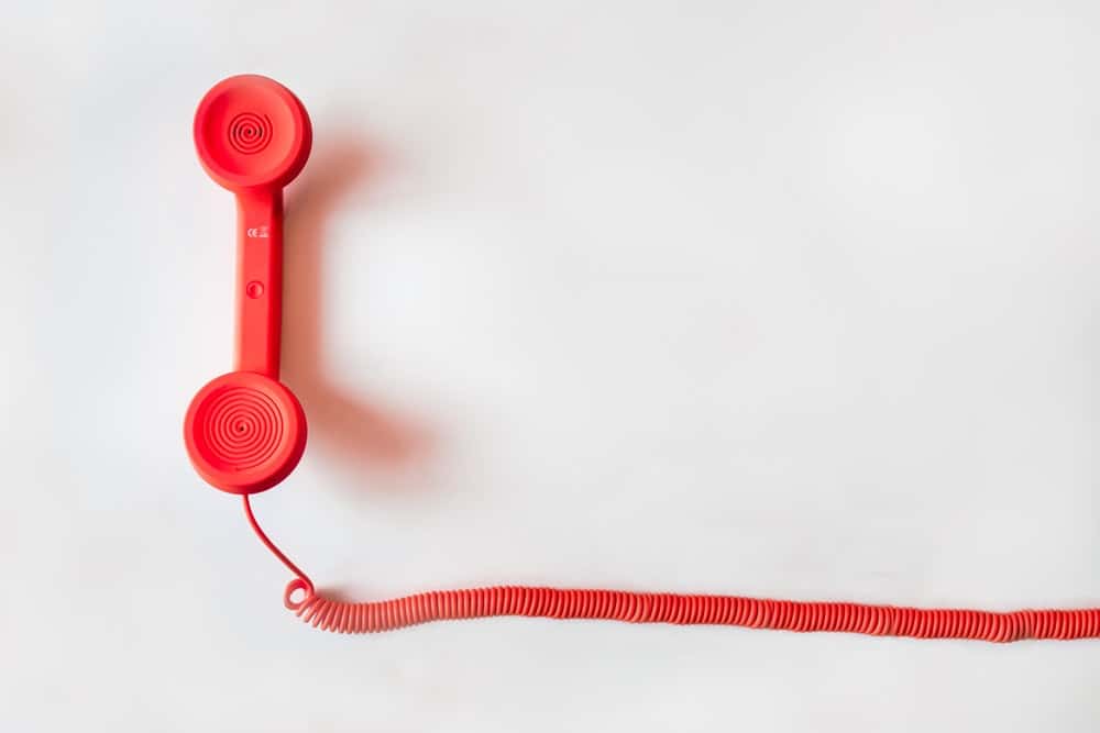 red marketing telephone