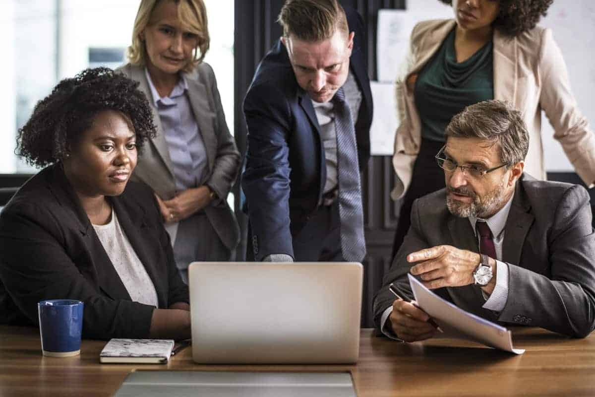 group of business people in a meeting