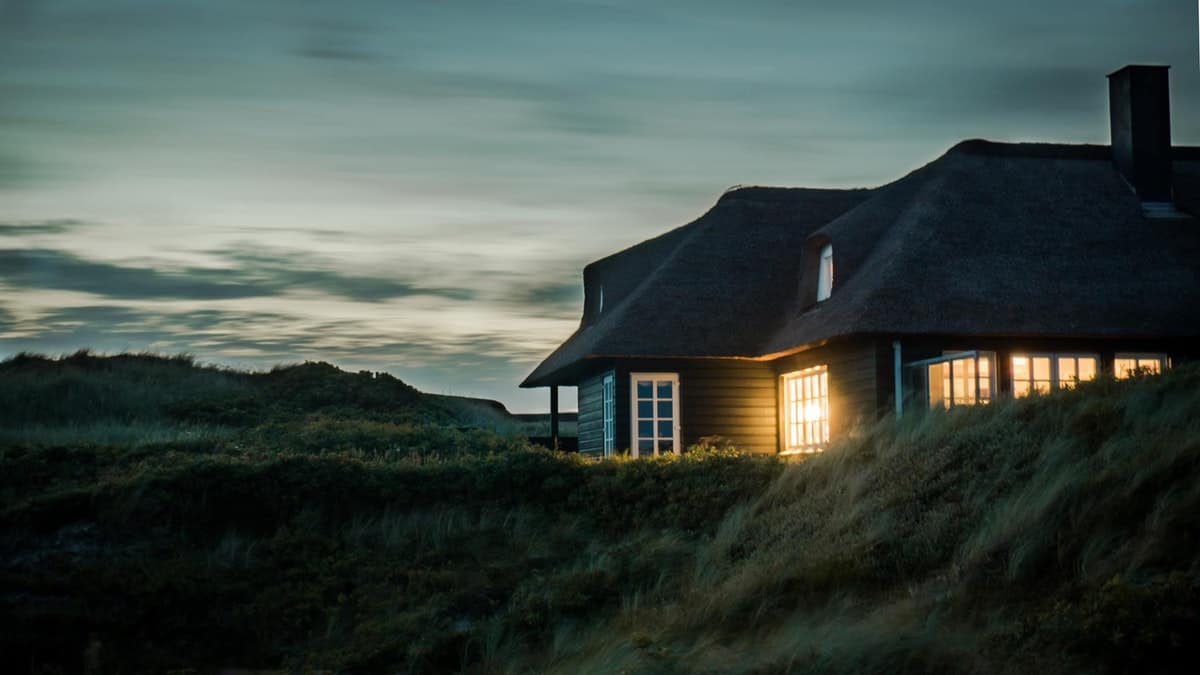 Home Exterior During a Moody Sunset