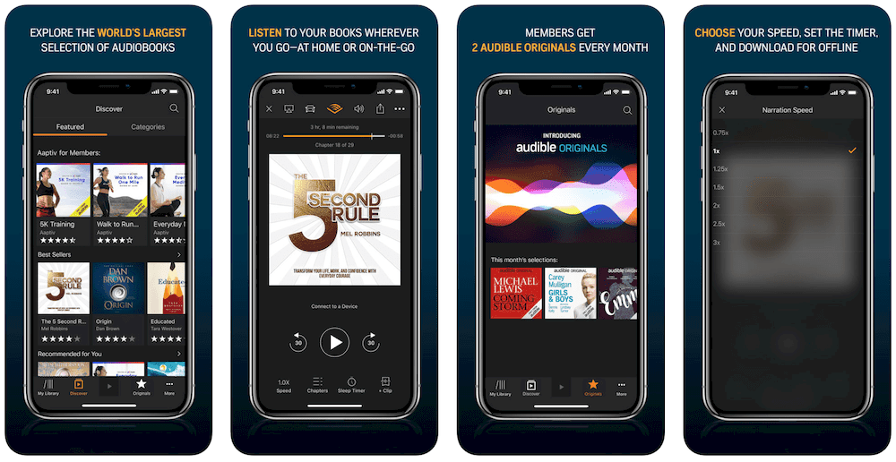 audiobook apps for iphone