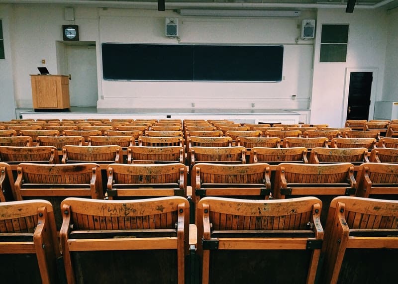 vintage college classroom