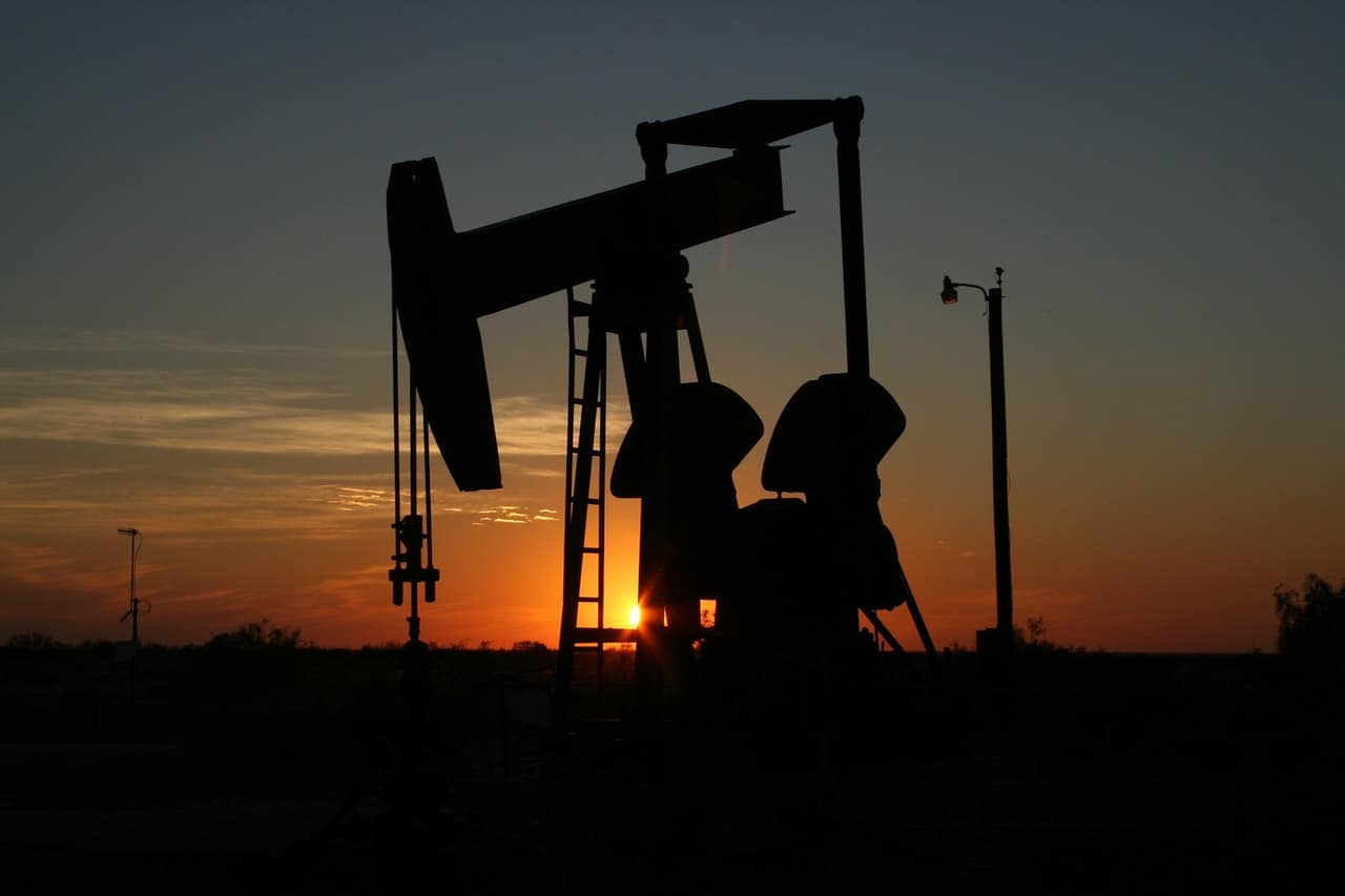 Oil Drill at Dusk