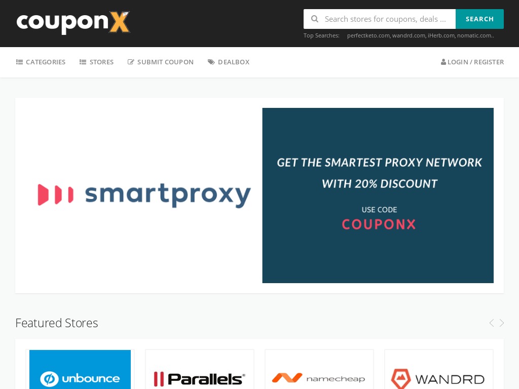 couponx-com website screenshot