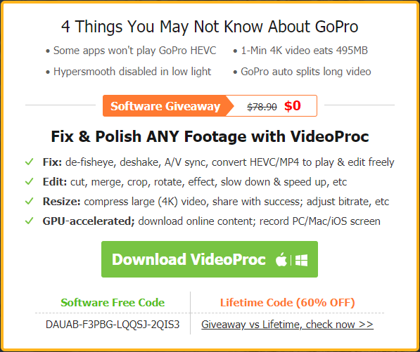 Process And Edit Gopro 4k Video Using Videoproc Instead Of Gopro Studio Inspirationfeed