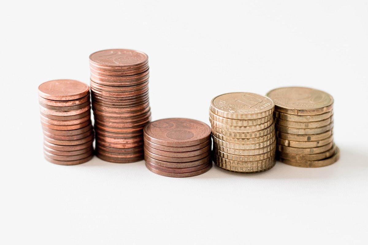 Pennies Stacked on Top of Each Other