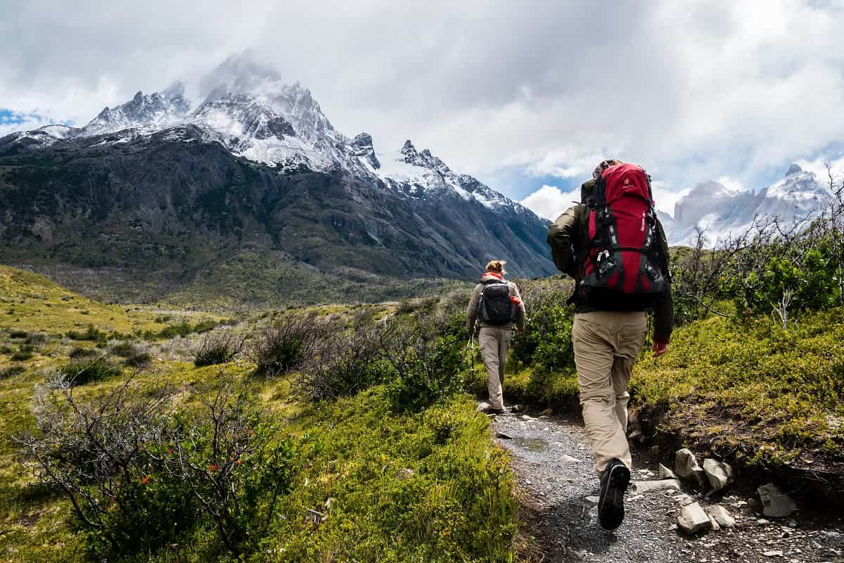 Two People Hiking in USA