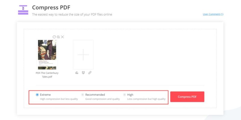 EasePDF Compression Mode