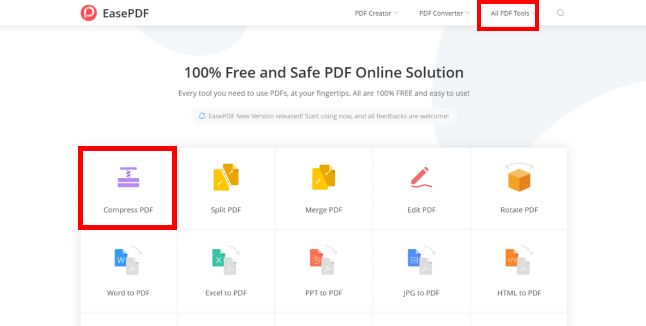 EasePDF Compress PDF