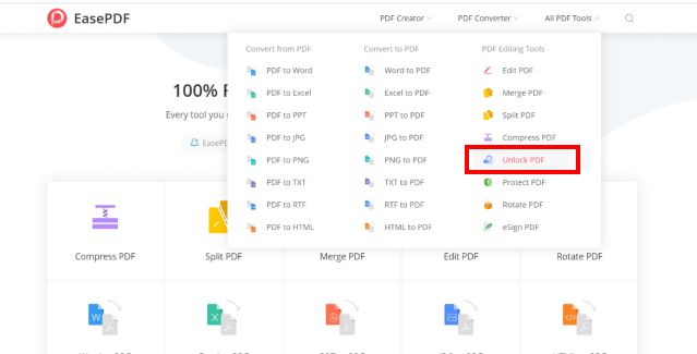 EasePDF Unlock PDF