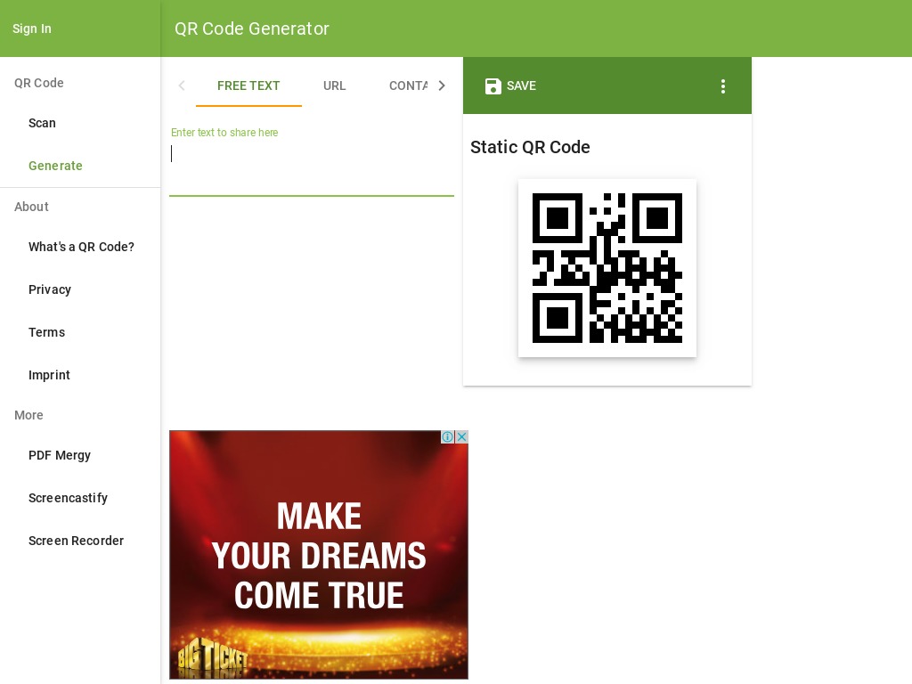 qr code generator free pdf