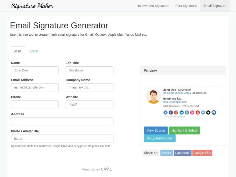email signature generators