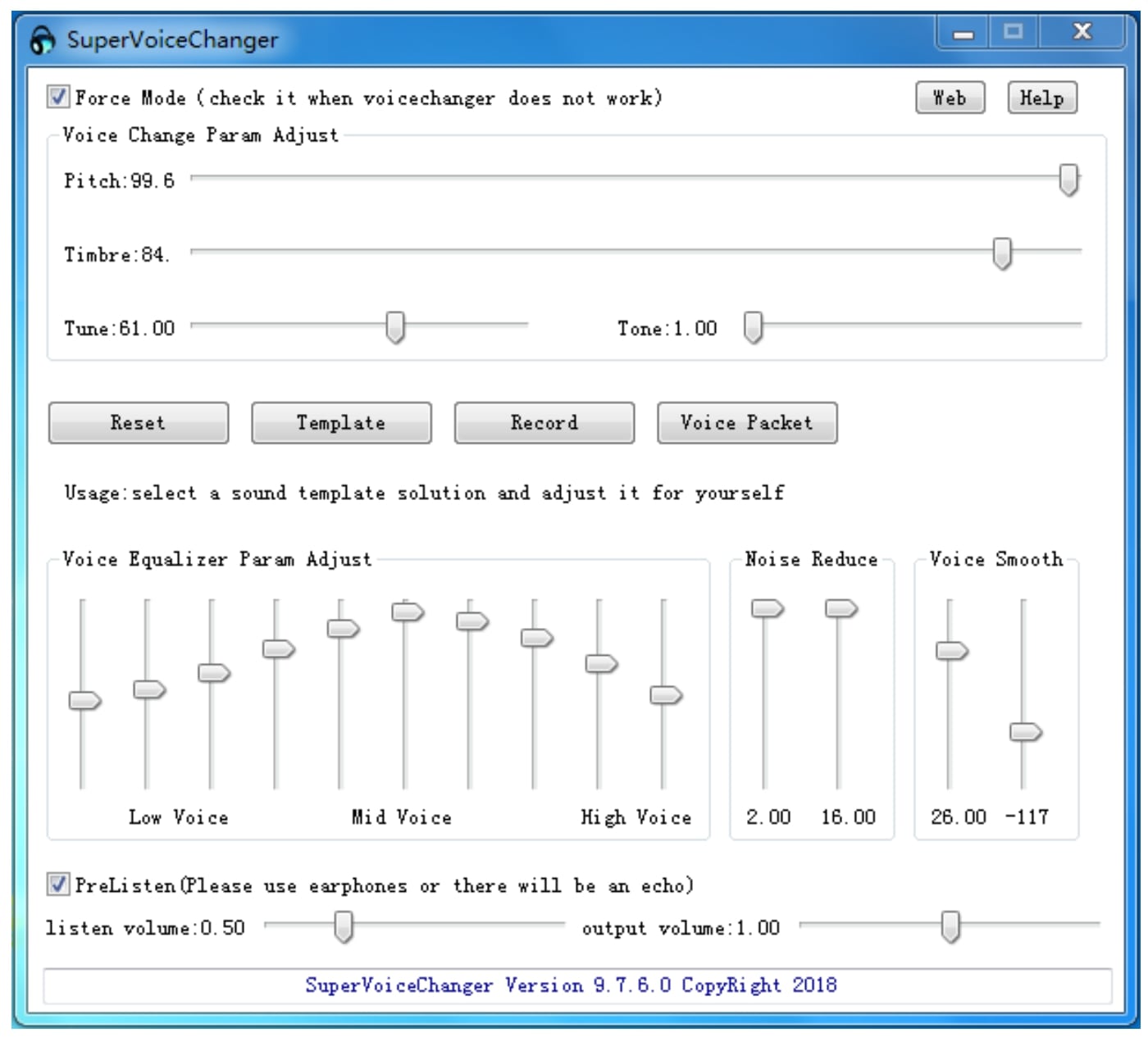 video pitch changer extension