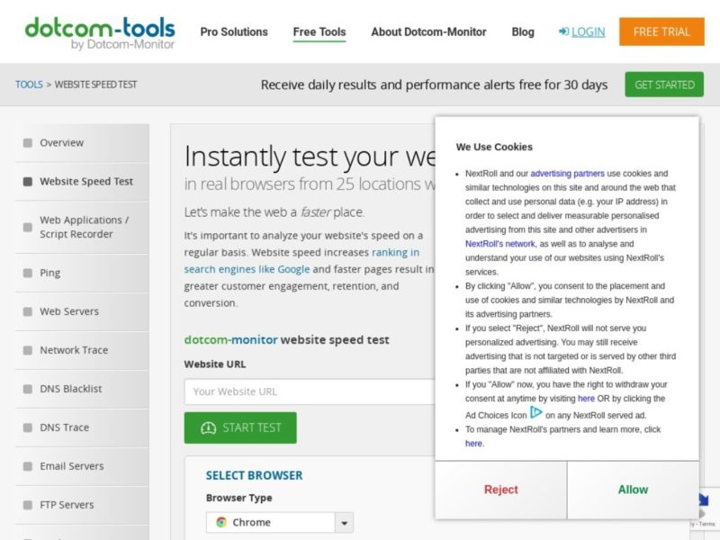 best website speed test tools