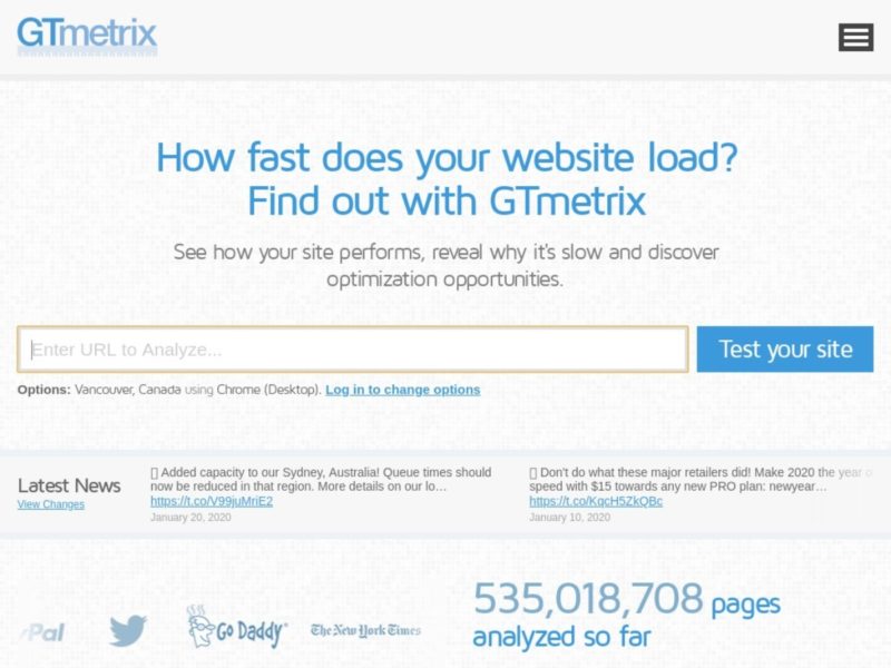 best website speed test tools