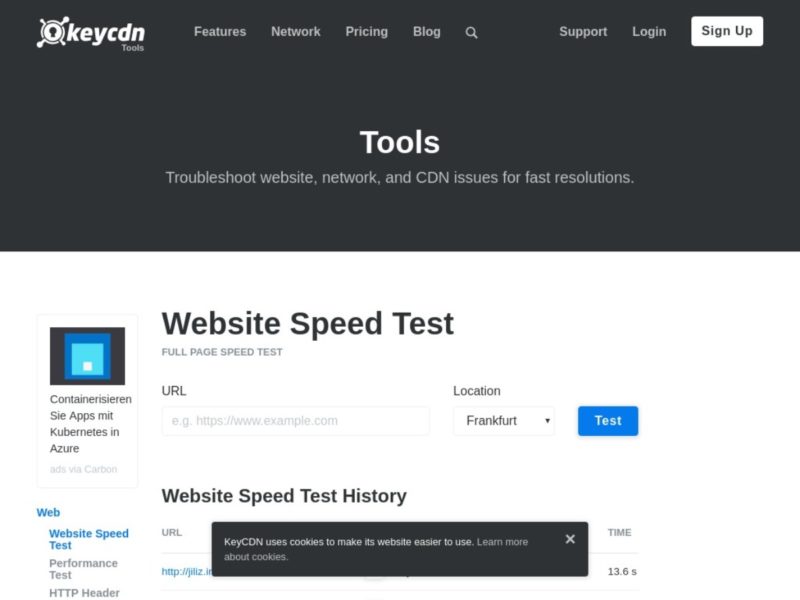 best website speed test tools