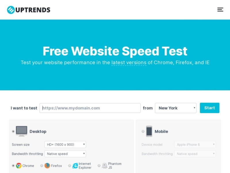 best website speed test tools