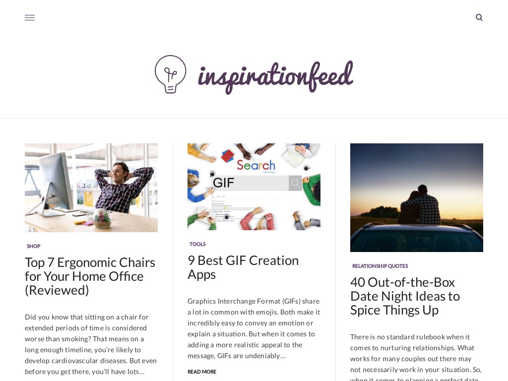 Inspirationfeed Website Screenshot