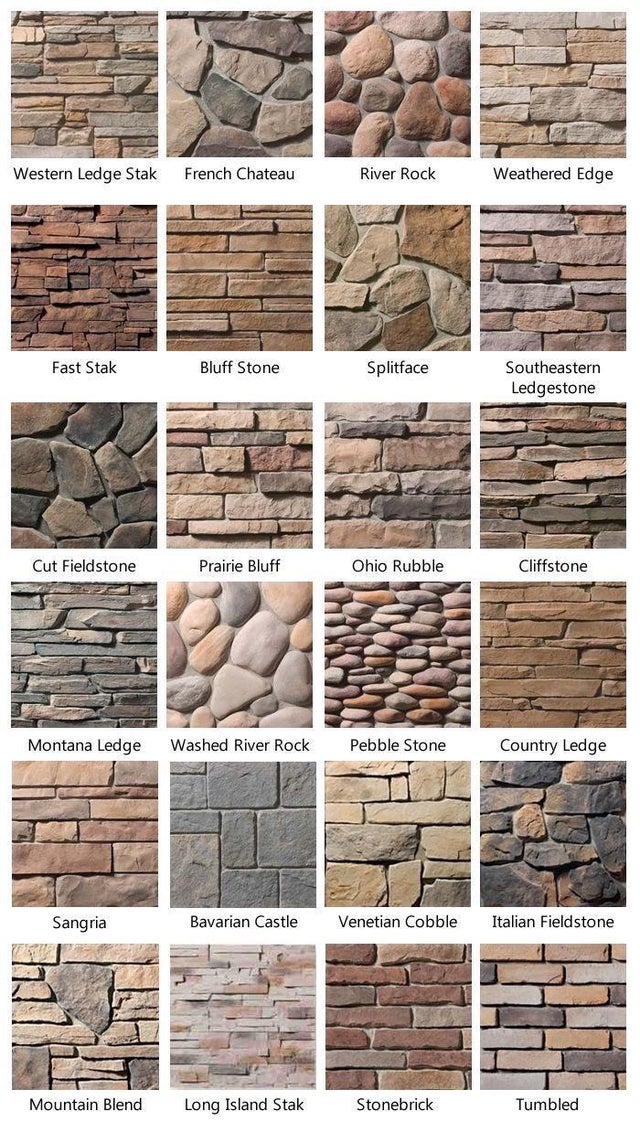 Different types of brick walls