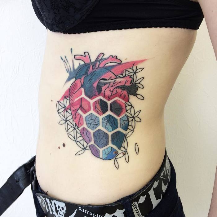 mechanical heart tattoo