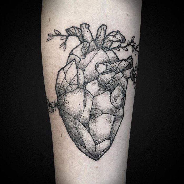 Fresh Tattoo  Cold black heart Justin Dion Portland Oregon