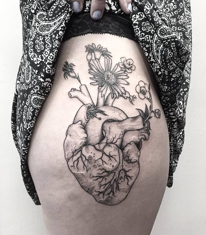 71 Mind Blowing Heart Tattoos On Leg  Tattoo Designs  TattoosBagcom