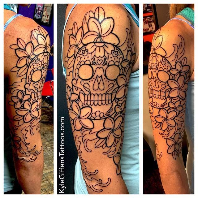 indian sugar skull tattoo