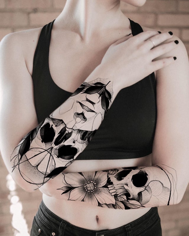 65 Incredible Skull Tattoos To Make Your Skin a Living Canvas   Inspirationfeed