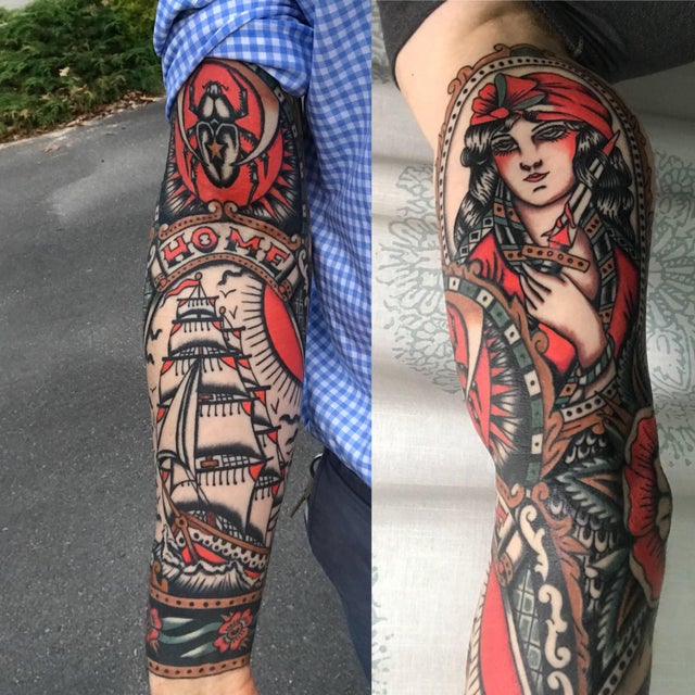 Tattoo uploaded by Steve Conkey  Traditional Old School Minuteman  traditionaltattoos traditionaltattoo traditional AmericanTraditional  oldschool oldschooltattoo oldschooltattoos betsyrossflag soldier  militaryink militarytattoos military 