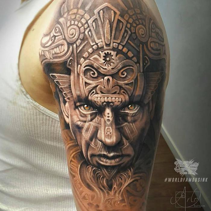 35 Aztec Tattoo Ideas for the Warrior in You | Inspirationfeed