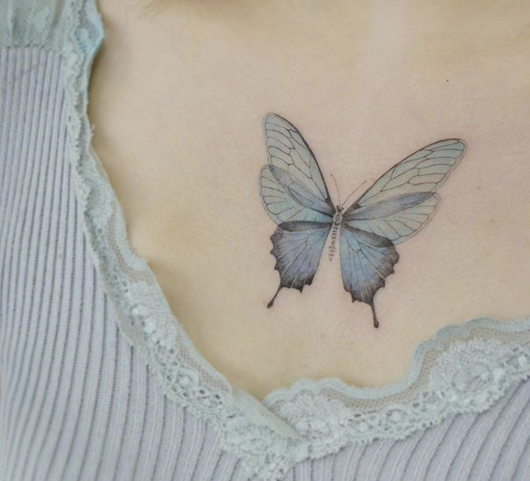 butterfly back tattoos designs