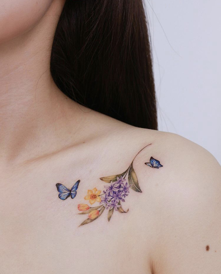 Butterfly Bush  FlowerColor Ref  Tattoos Tree tattoo Butterfly tree