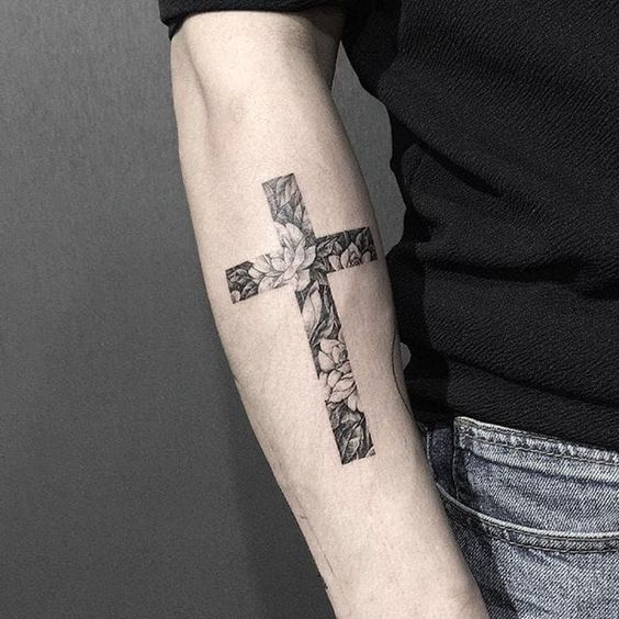 Premium Vector  Christian cross with blackthorn thorn vector religion logo  or tattoo passion of the christ