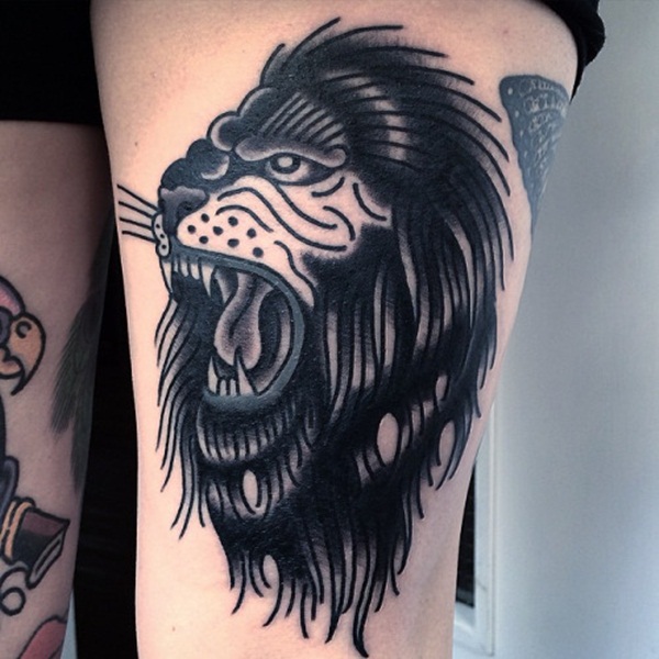Lion  Tattoo Neo Traditional Lion Transparent PNG  360x360  Free  Download on NicePNG