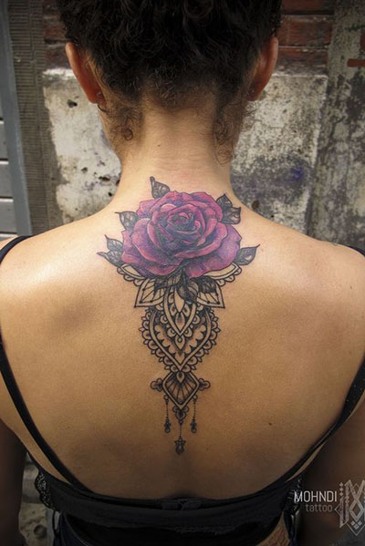 Salice rose neck tattoo 2020