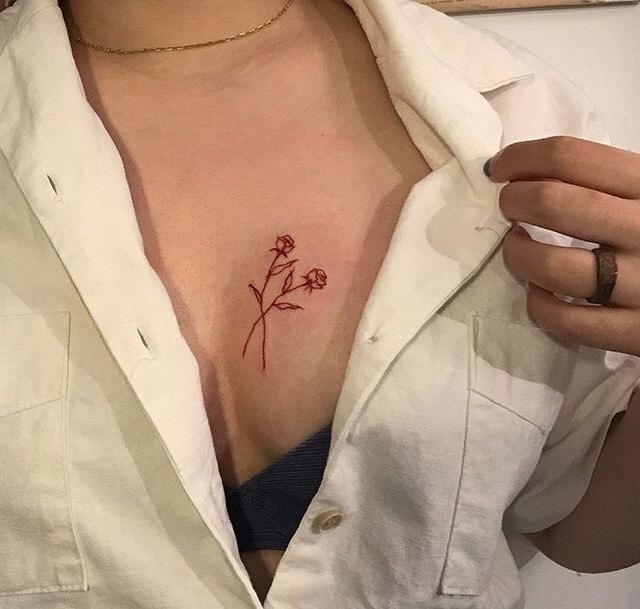 Salice rose neck tattoo 2020