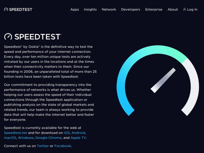 website speedtest net