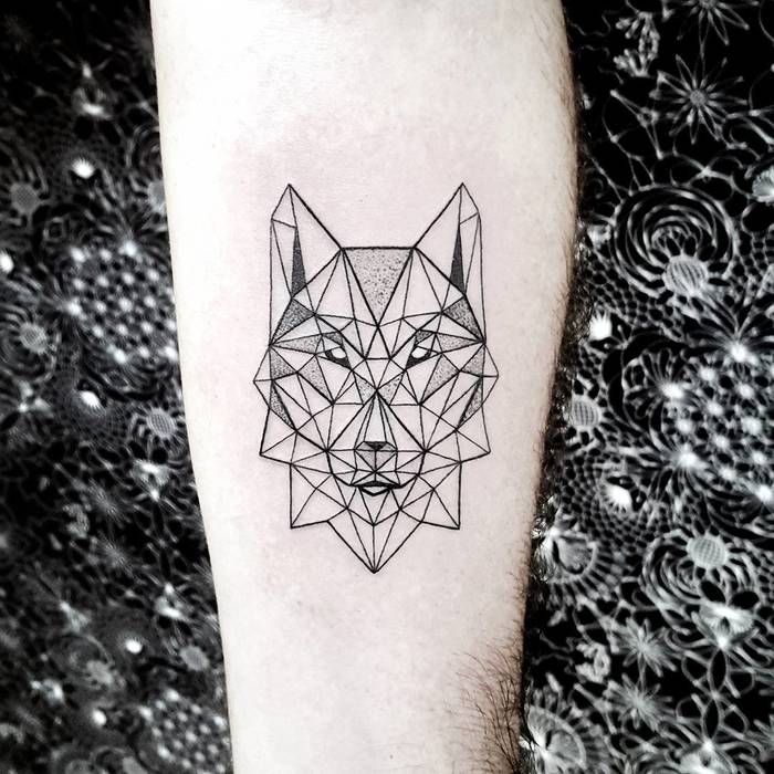 90 Geometric Wolf Tattoo Designs For Men  Manly Ink Ideas